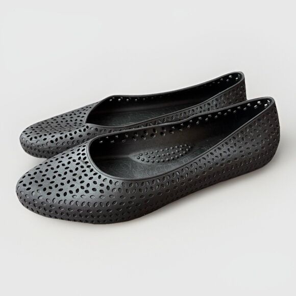 OKABASHI Samantha Black Ballet Flats Size 8 - Picture 1 of 7